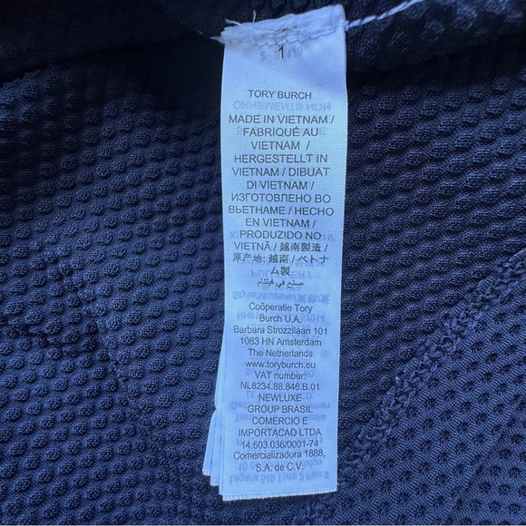 Tory Sport Navy Long Sleeve Top with White Accents - Picture 11 of 16